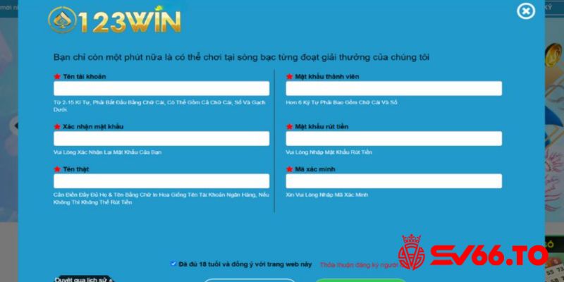 Đăng ký 123win - Tạo tài khoản cực hay dành cho cược thủ mới